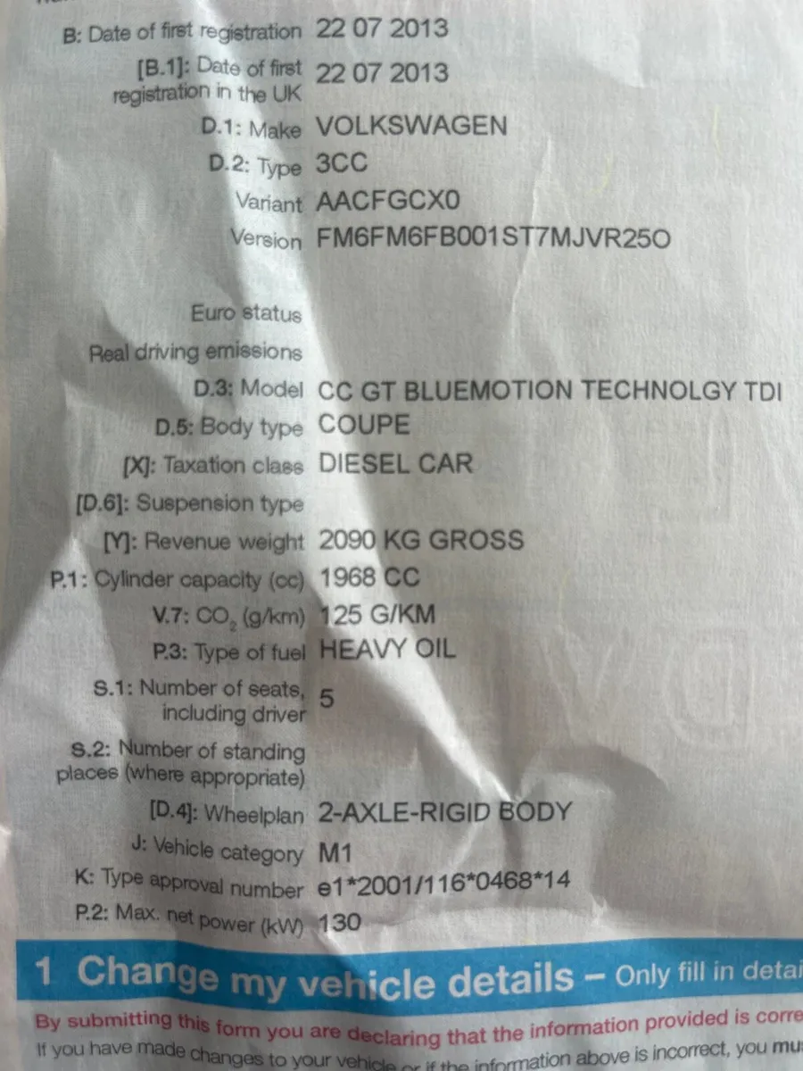 Volkswagen Passat cc 2013 engine for sale - Image 3