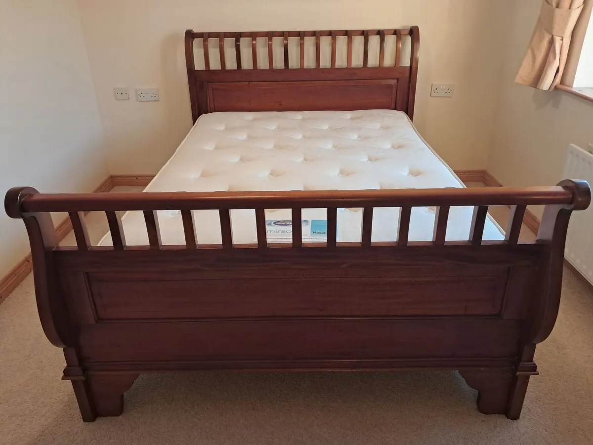 Double Bed frame and mattress - Image 1