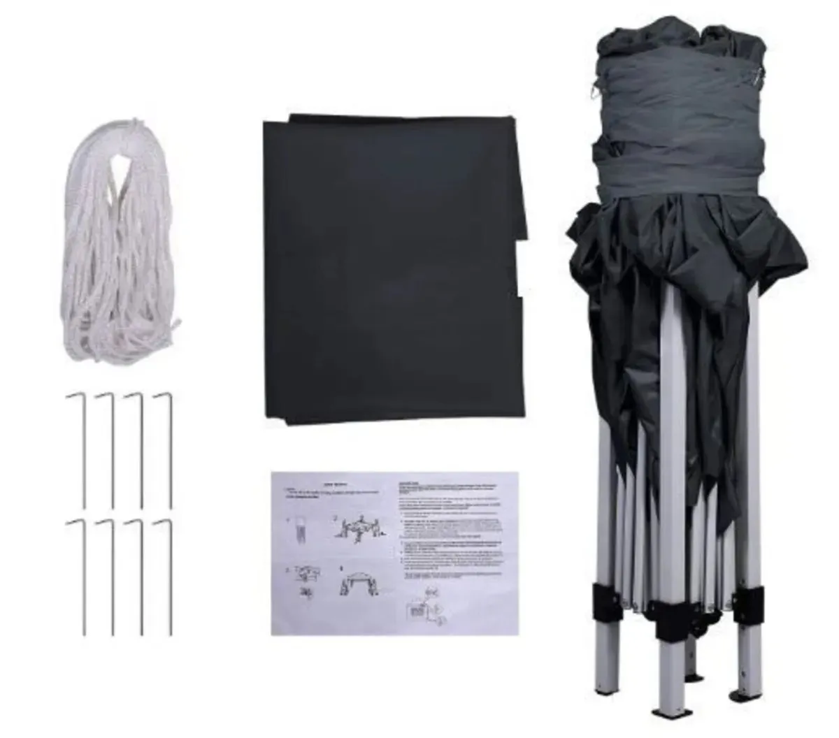 3x3m Pop Up Gazebo Waterproof 4 Side Panels - Image 3