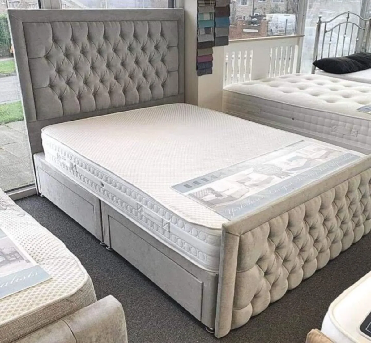 Divan Double & King Size Bed Frame With Drawers - Image 4