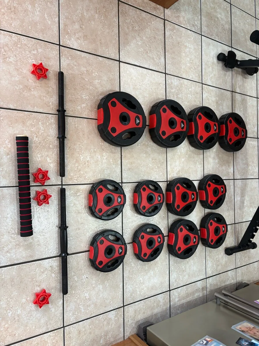 NICE GYM SET, ADIDAS DUMBBELL WEIGHT SET + BENCH! - Image 2