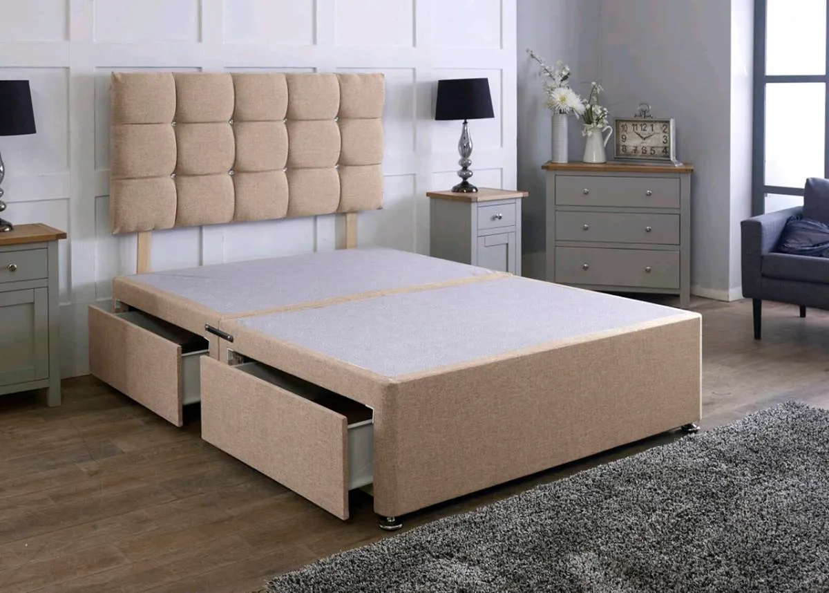 Hilton Divan Bed Frame With Drawers Storage - Image 3