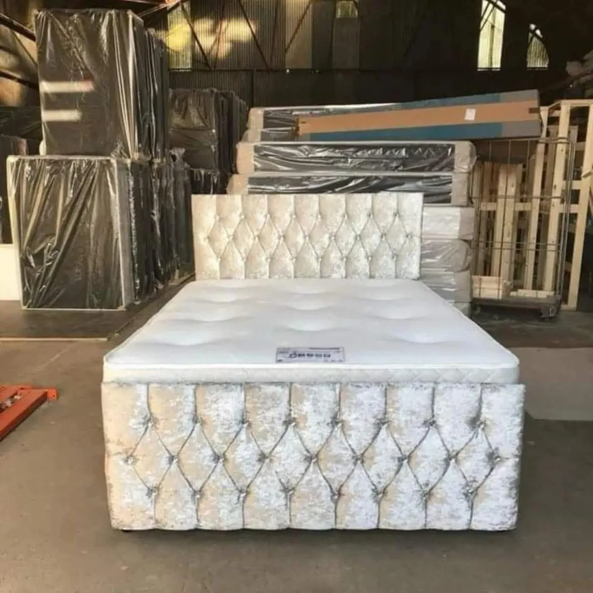 Florida Double & King Size Bed Frame With Drawers - Image 1