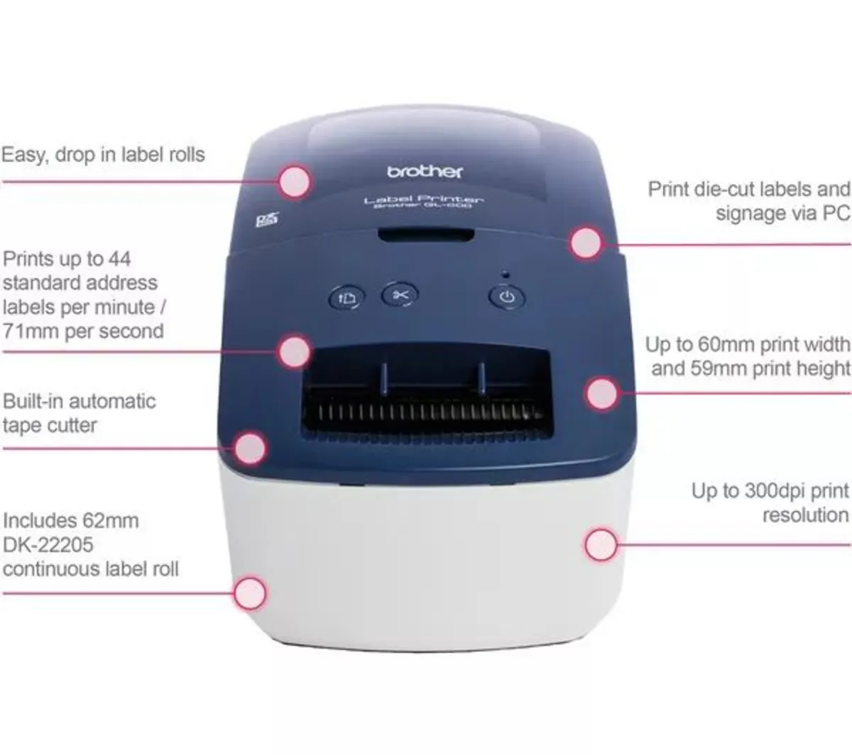 BROTHER QL-600B Label Printer - Image 2