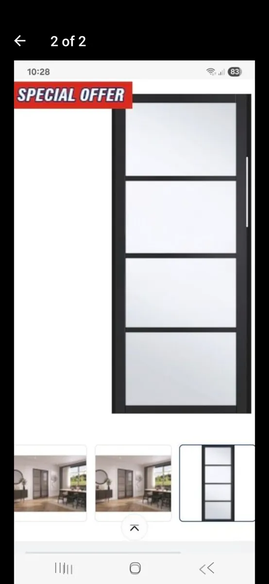 Seadec 4 Panel Crittal Clear Glass Door new - Image 2