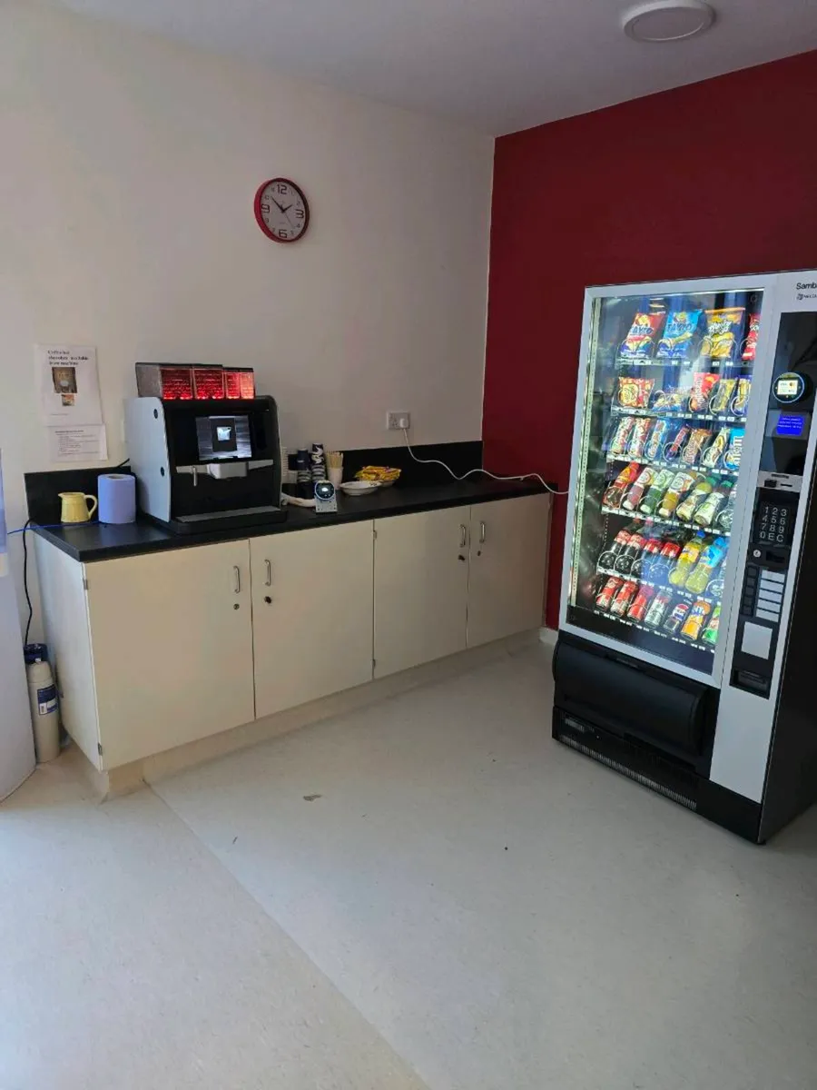 Vending machine and coffee sited