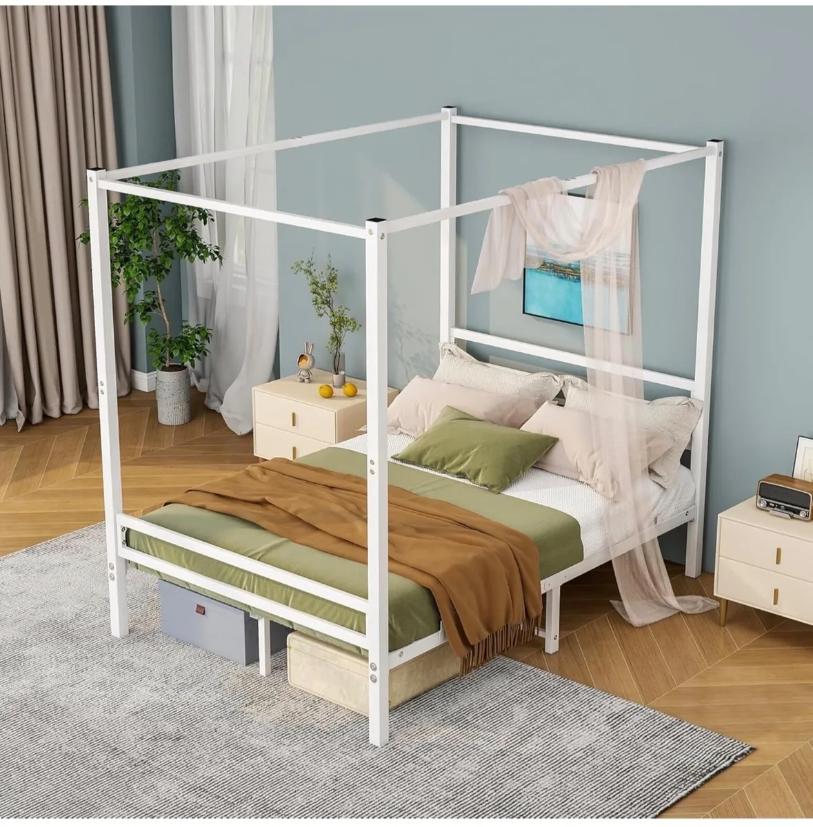 4FT6 Double Canopy Bed Frame - Image 3