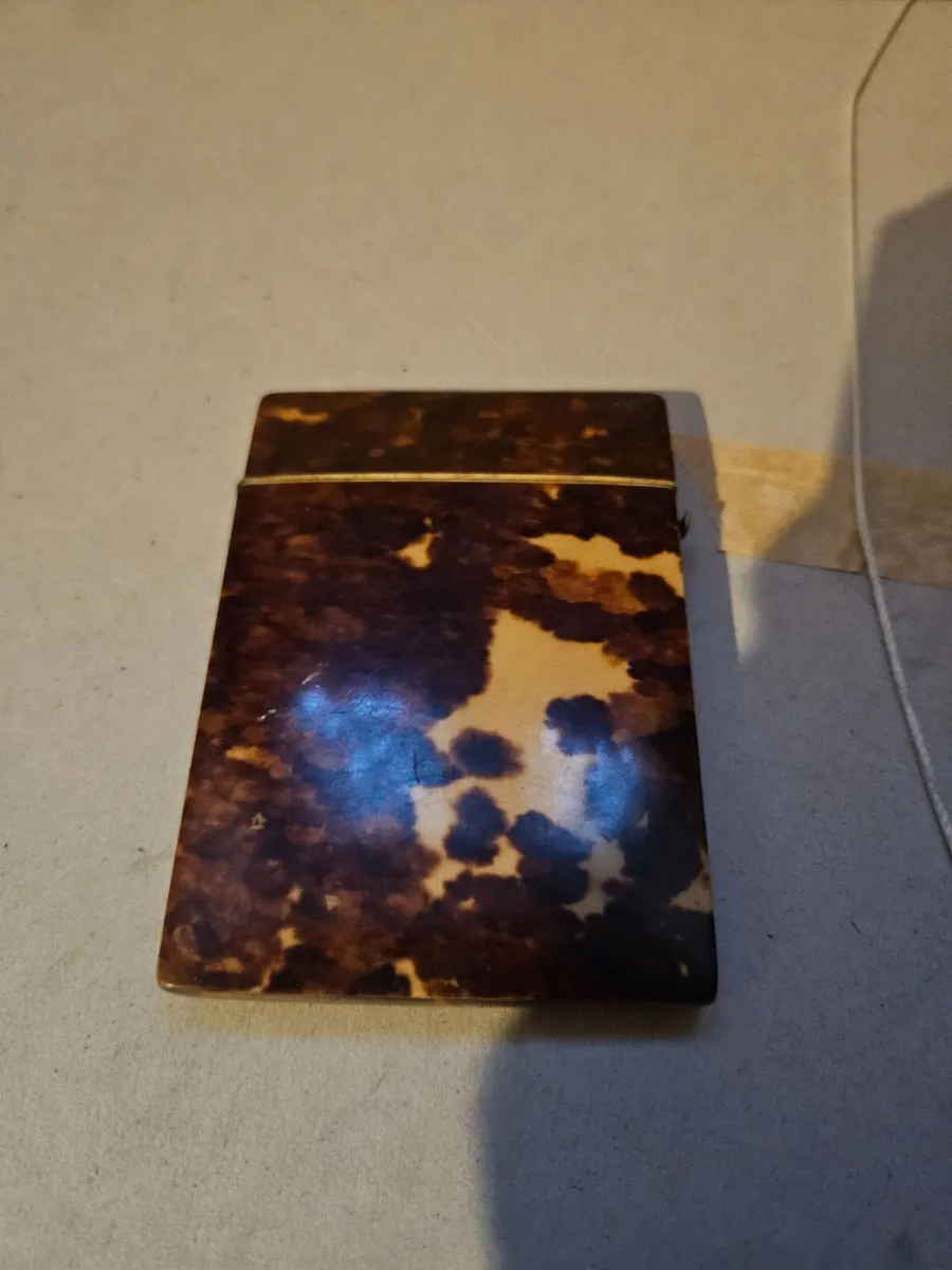 Vintage Faux Tortoise Shell Card Case - Image 3