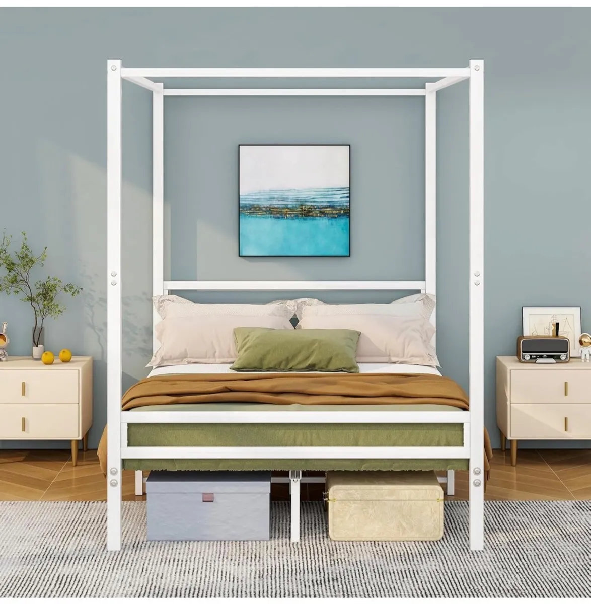 4FT6 Double Canopy Bed Frame - Image 1