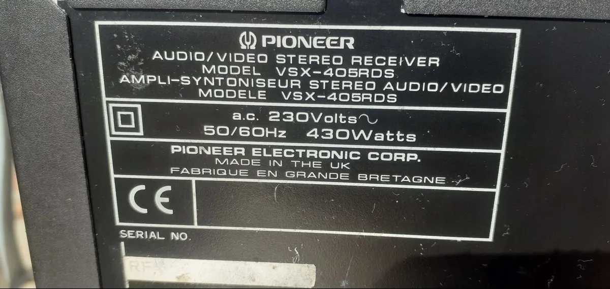 Pioneer VSX-405RDS Amp - Image 4