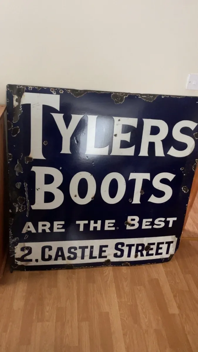 Vintage enamel sign