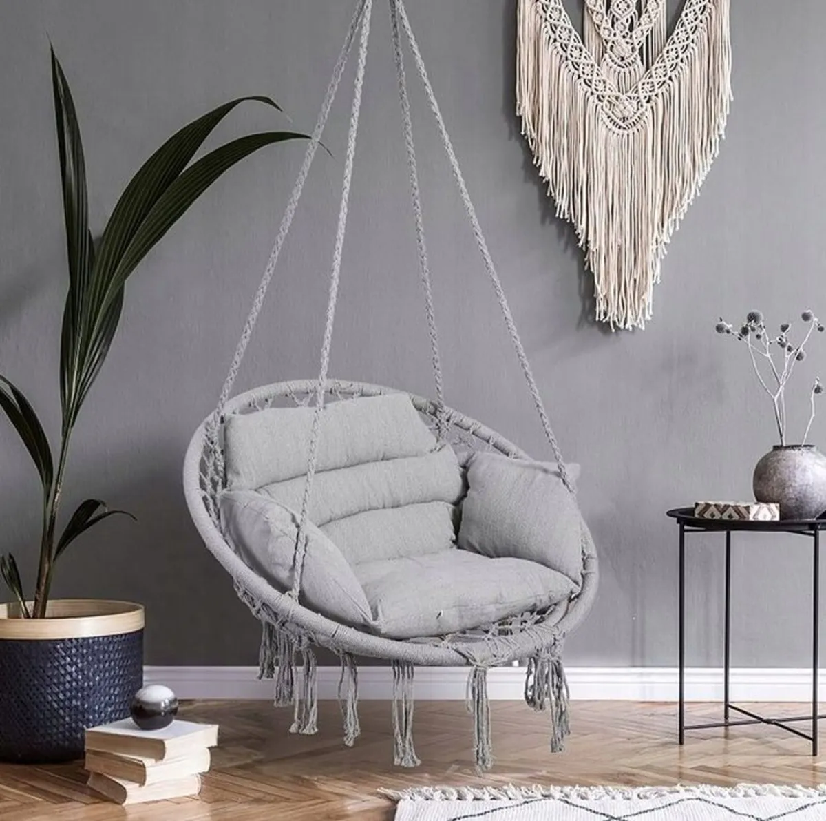 Hanging Swing Chair Stork's Nest for Home Garden - Image 1