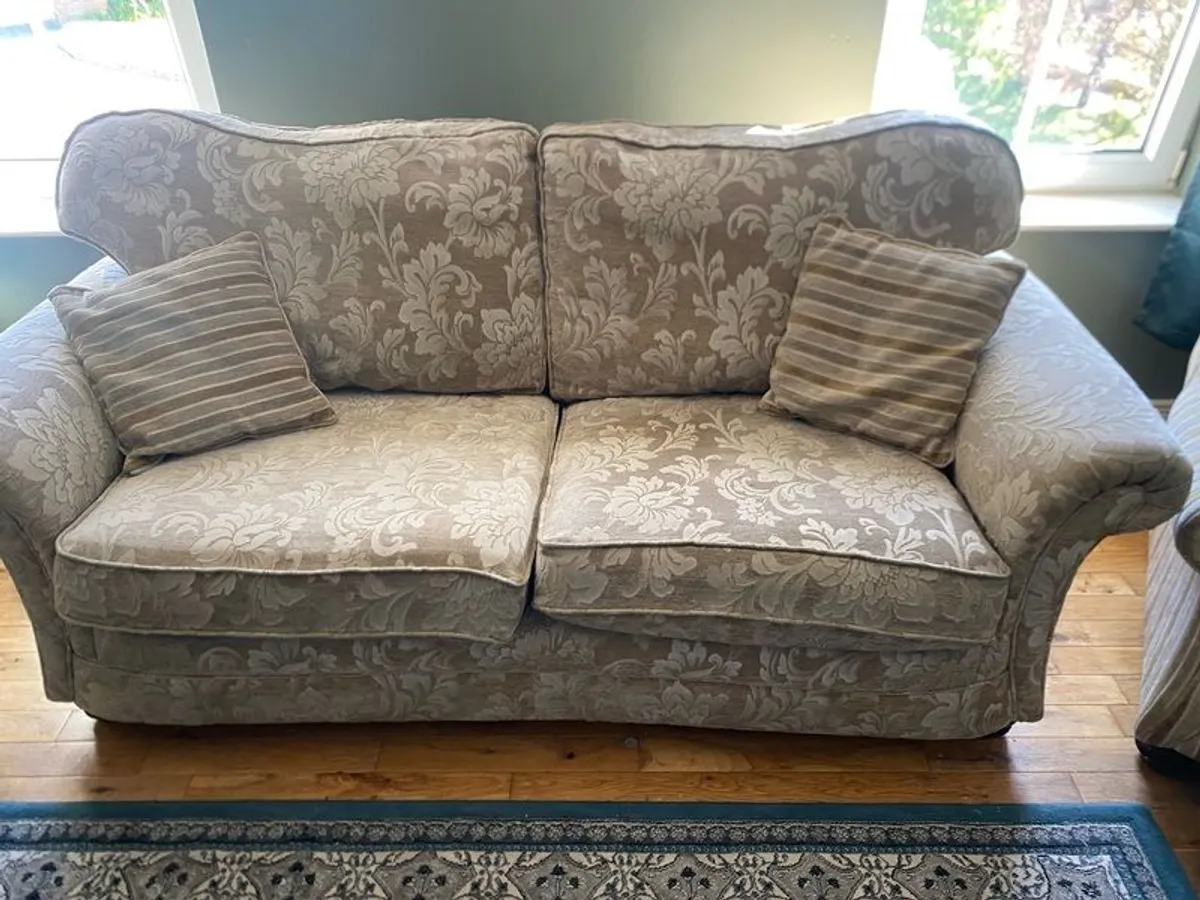 Three Piece Suite (3+1+1) and footstool - Image 3
