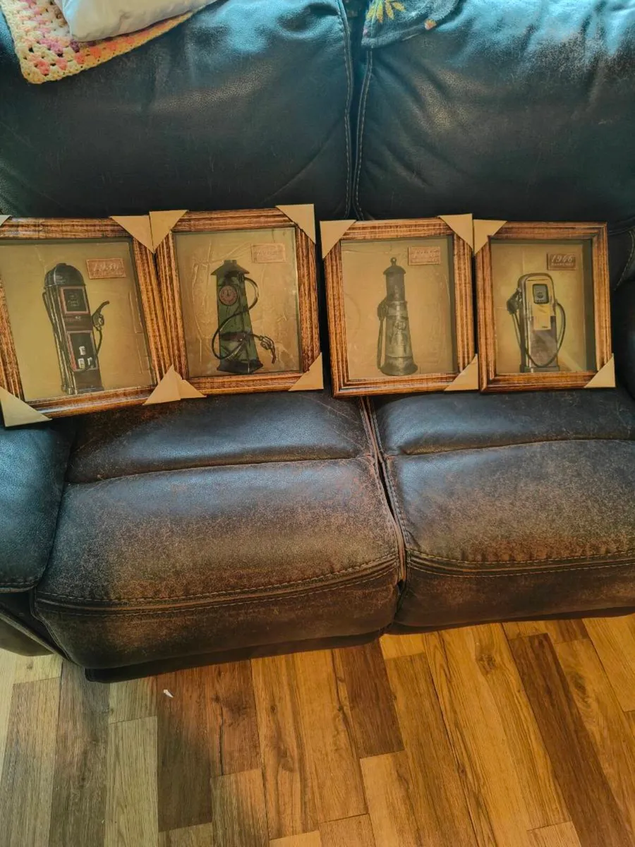 Vintage gas pump frames - Image 1