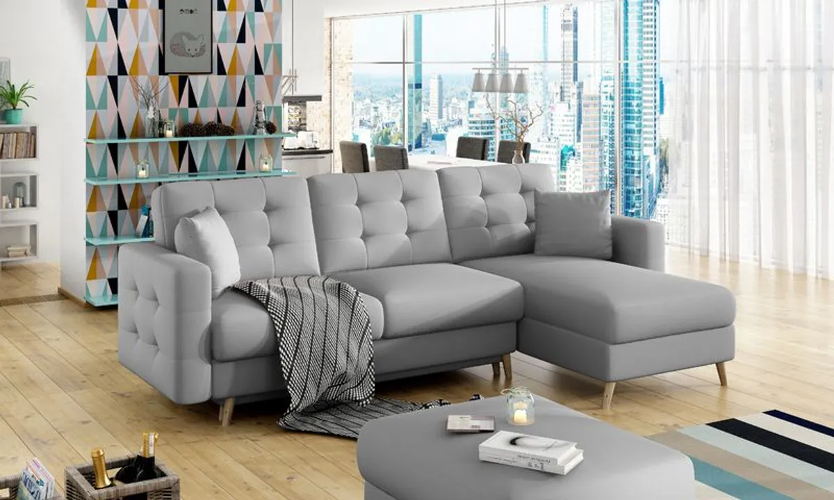 Classic Corner Sofa Bed CORTEZ L for bedroom/livingroom with FREE DELIVERY - Image 4