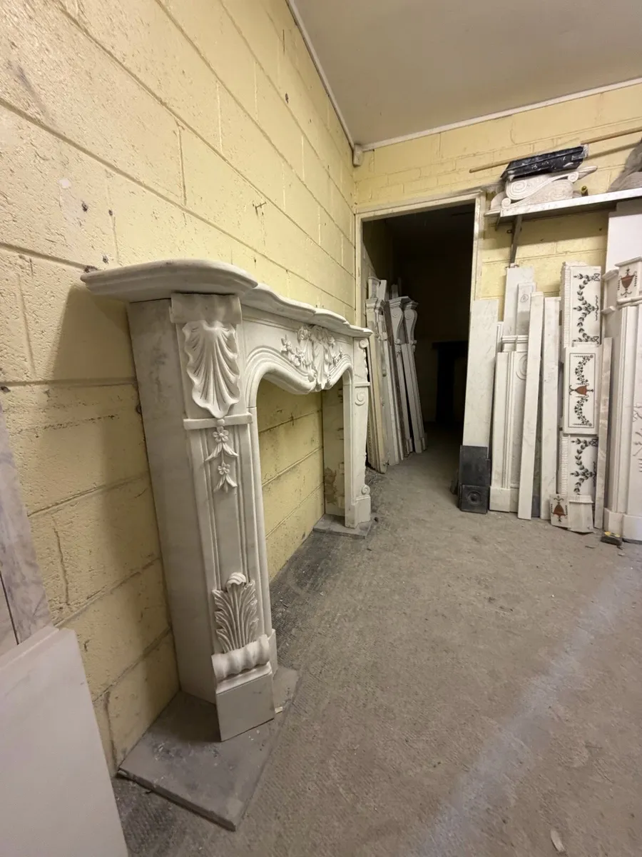 White marble fireplace - Image 3
