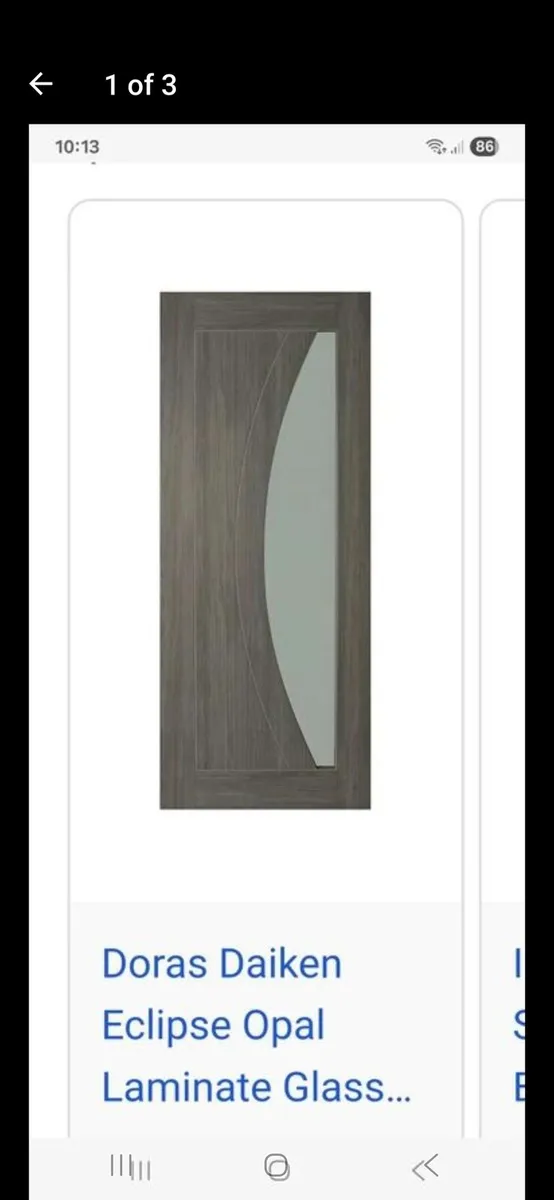 Daiken Grey Curved Glass Door 80x32 - Image 1