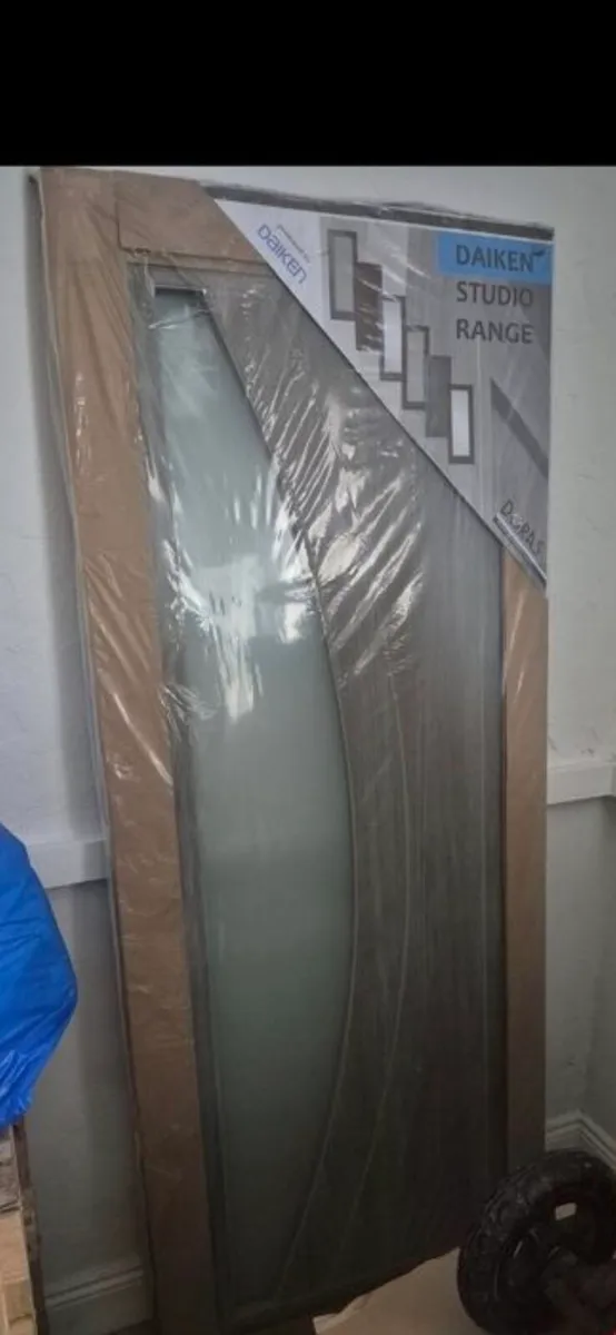 Daiken Grey Curved Glass Door 80x32 - Image 3