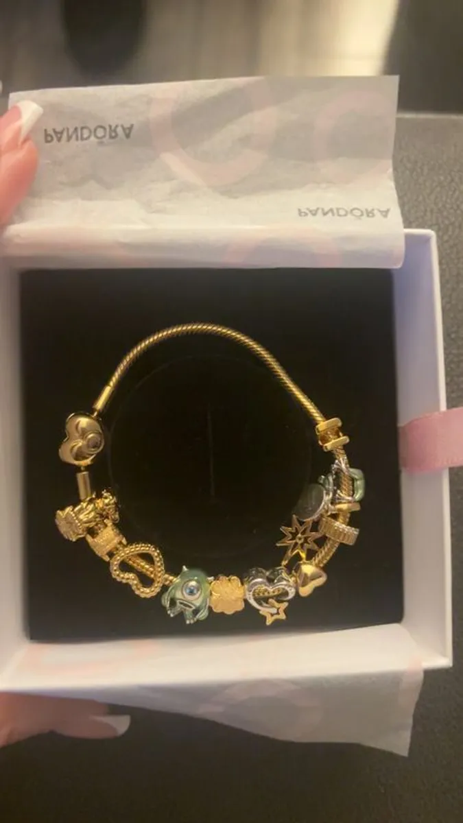 Brand new Pandora bracelet with charms - Image 1