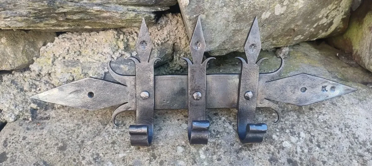 Hand forged coat rack - Image 1