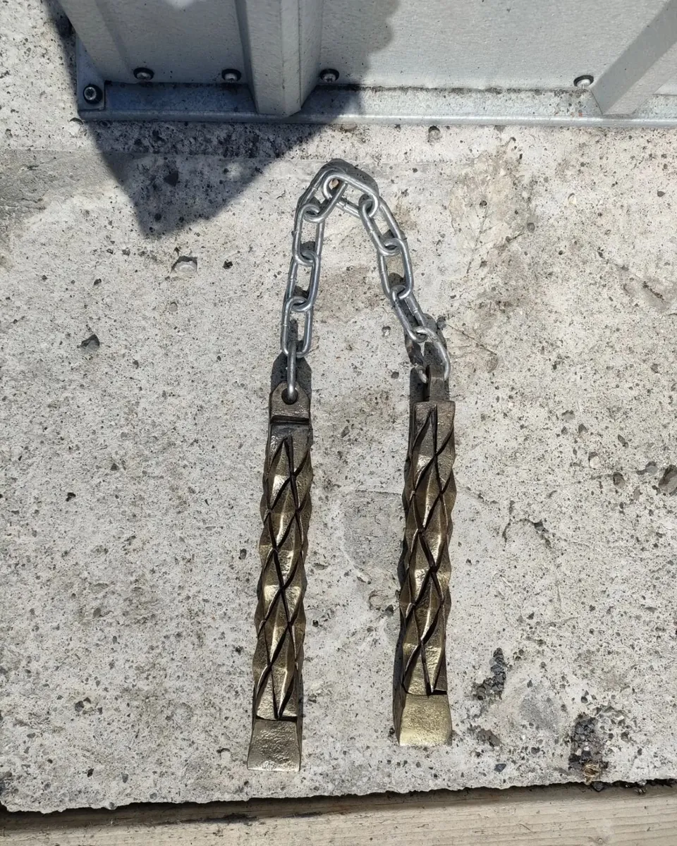 Hand forged steel nunchucks - Image 1