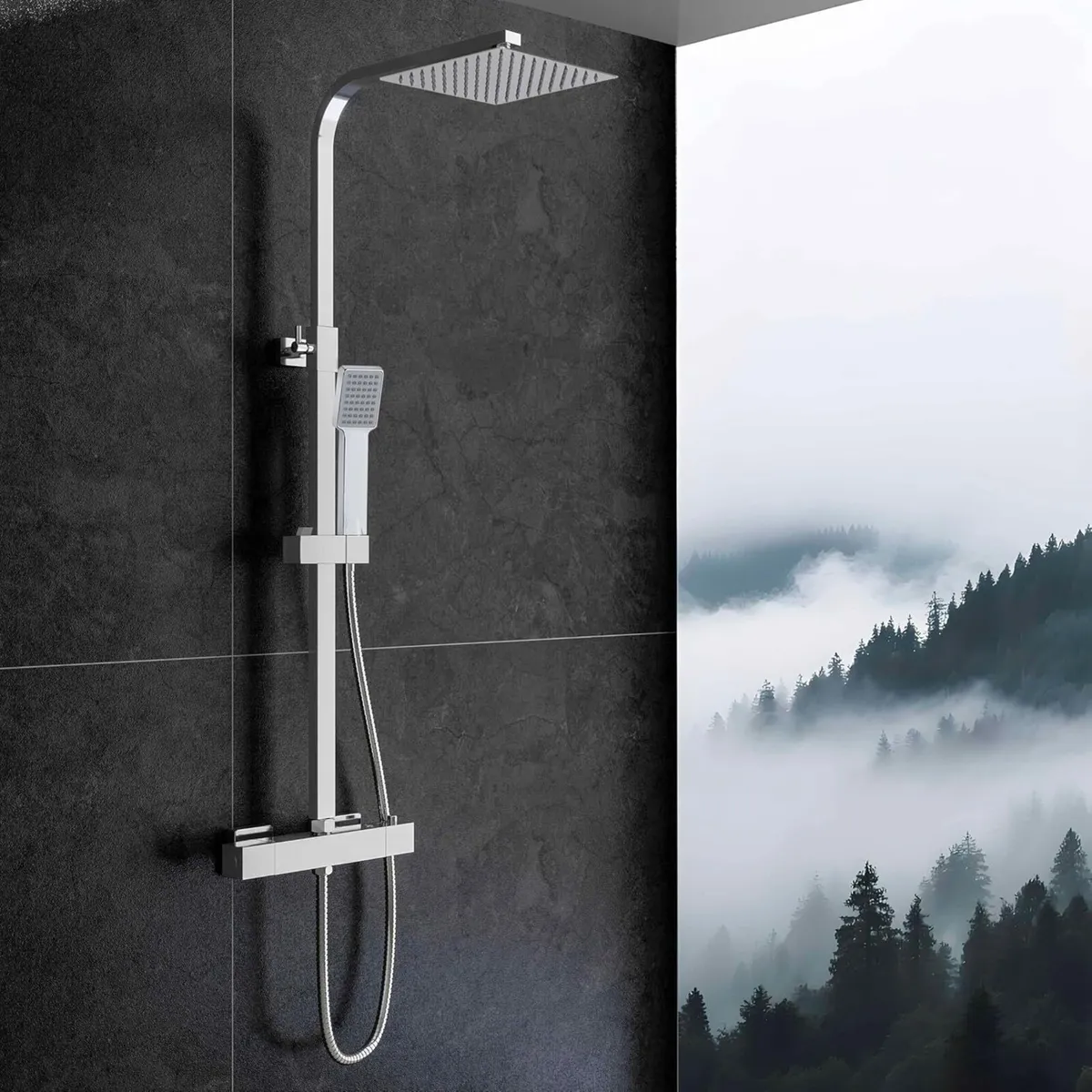 Thermostatic Shower Mixer Set 8 Rainfall - Image 1
