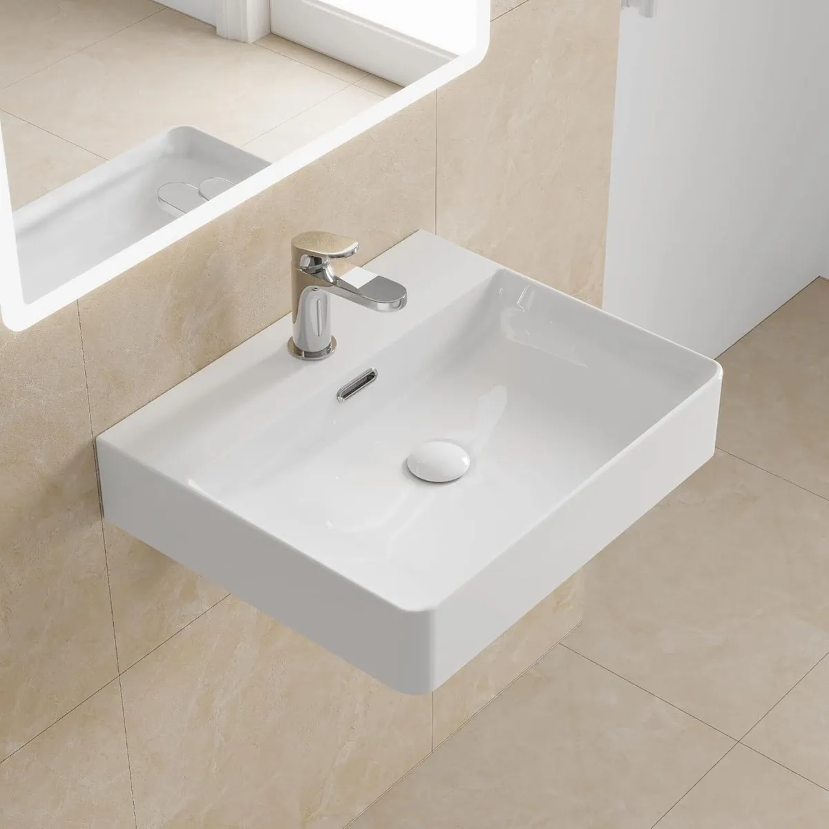 Bathroom Ceramic Wash Basin Sink Countertop or - Image 1