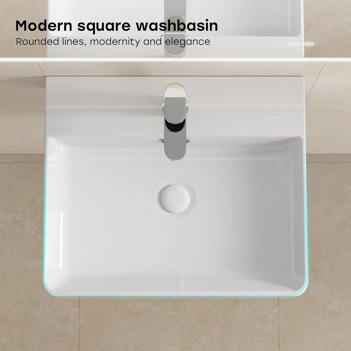 Bathroom Ceramic Wash Basin Sink Countertop or - Image 4