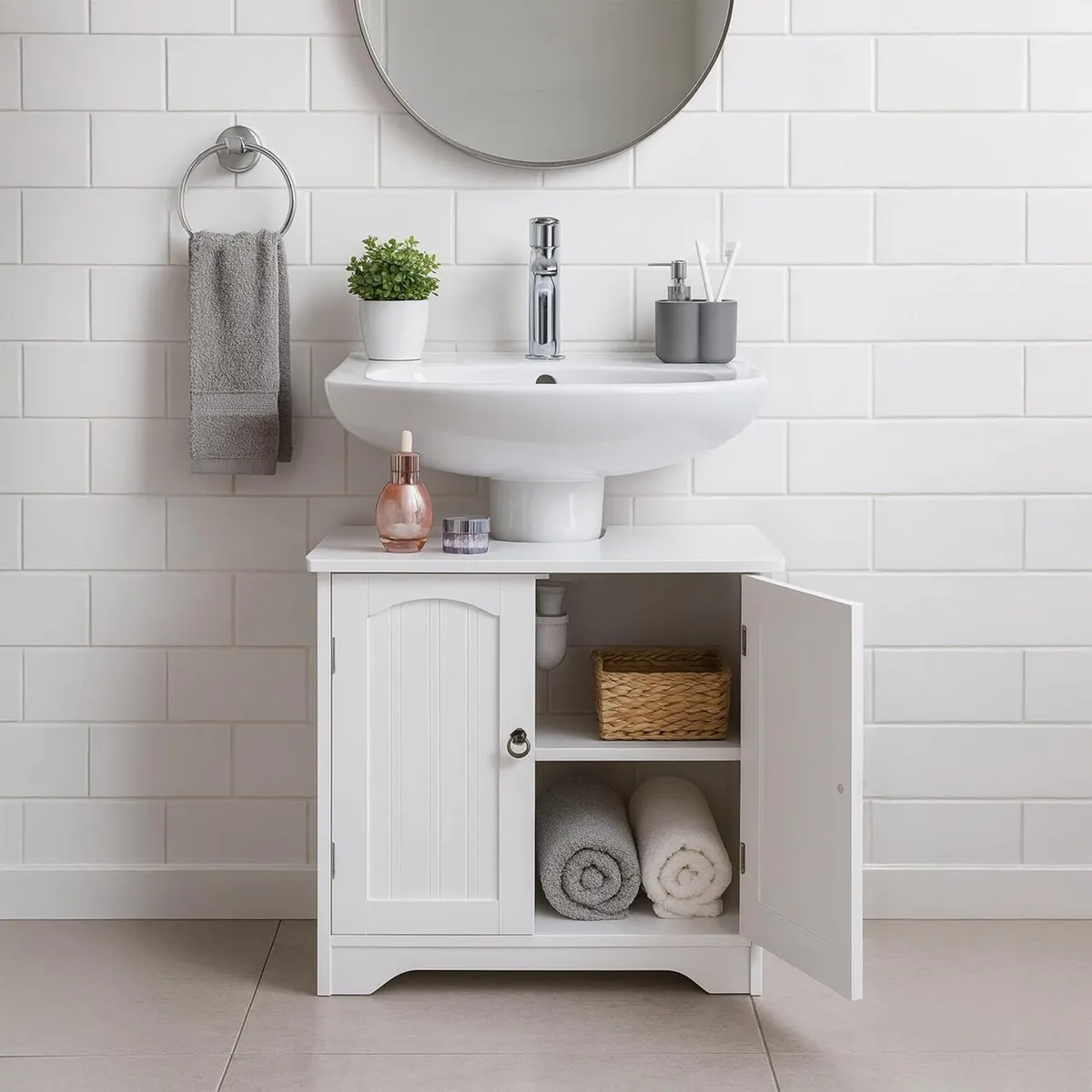 under-sink cabinet with 2 doors HxWxD: 60 x 30 cm - Image 4