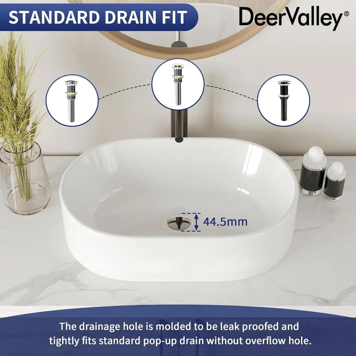 Ceramic Cloakroom Basin Hand Wash Sink White - Image 3