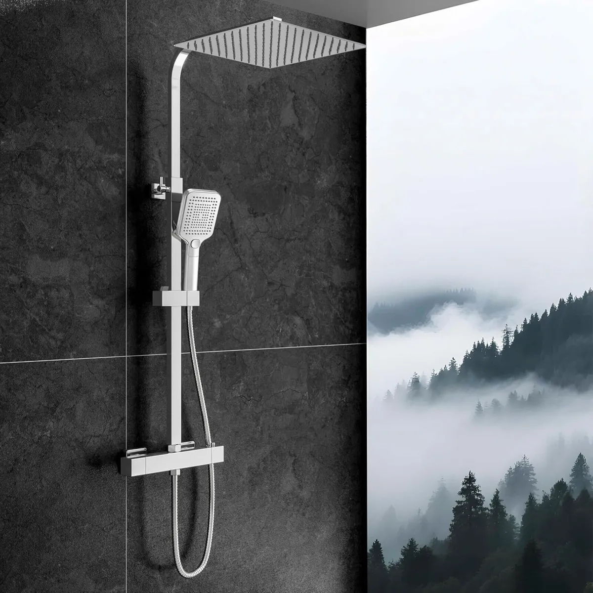 Thermostatic Bar Shower Mixer Set with 12 - Image 1