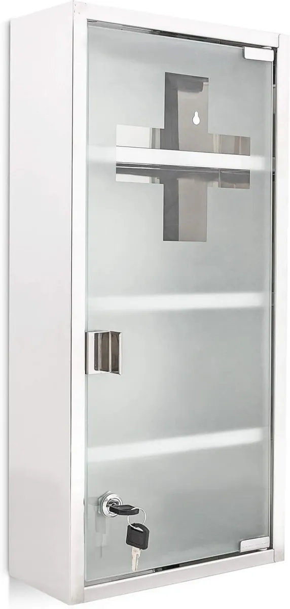 Large Medicine Cabinet 57 x 27 12 cm Stainless - Image 3