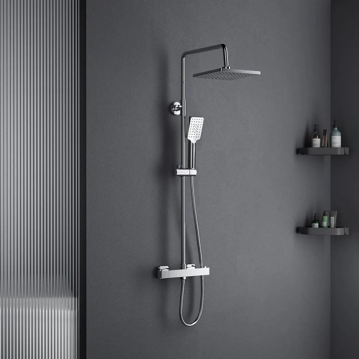 Thermostatic Shower Set Adjustable Height System - Image 1