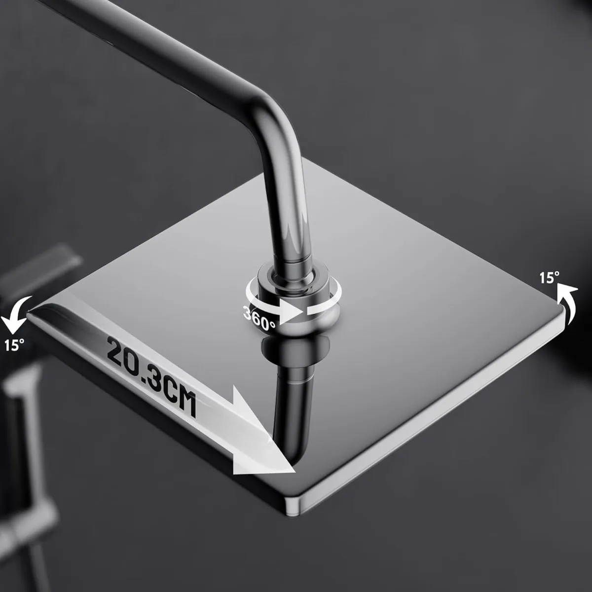 Thermostatic Shower Set Adjustable Height System - Image 3