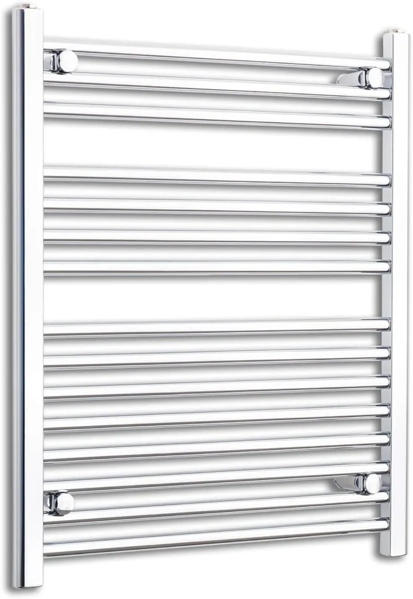 800mm Wide Chrome Heated Towel Rail Radiator - Image 1