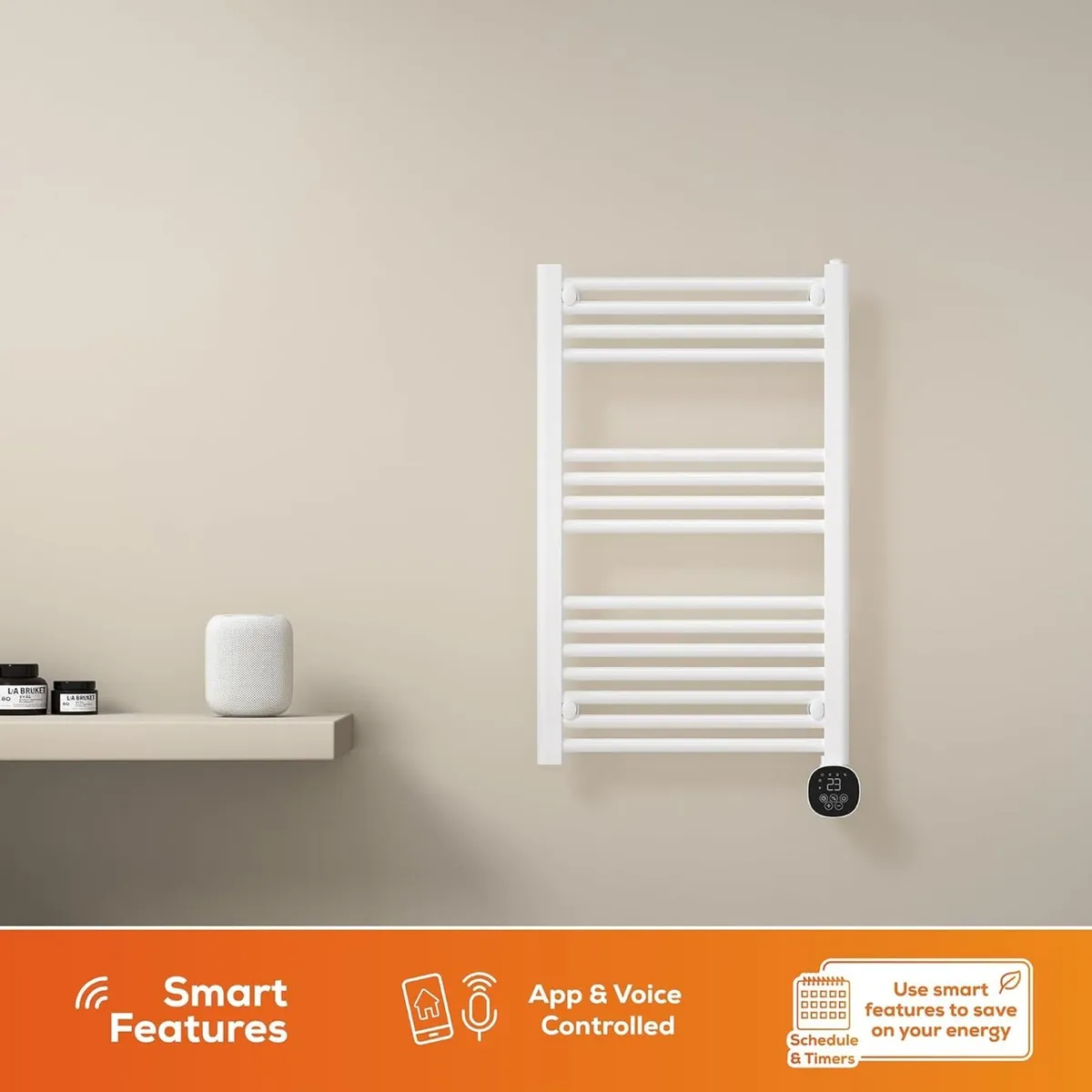 Modern Black Ladder Style Towel Rail Radiator - Image 4