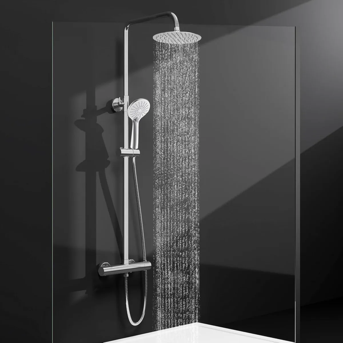 Thermostatic Shower Mixer Set 8 Rainfall 3-Mode - Image 1