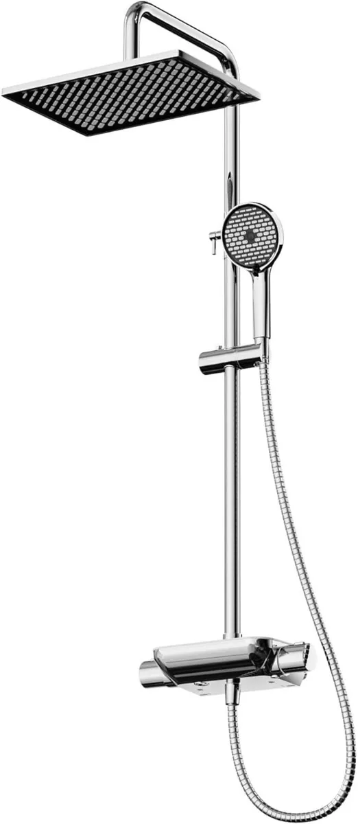 Thermostatic Shower Mixer Set with 12 Square - Image 1