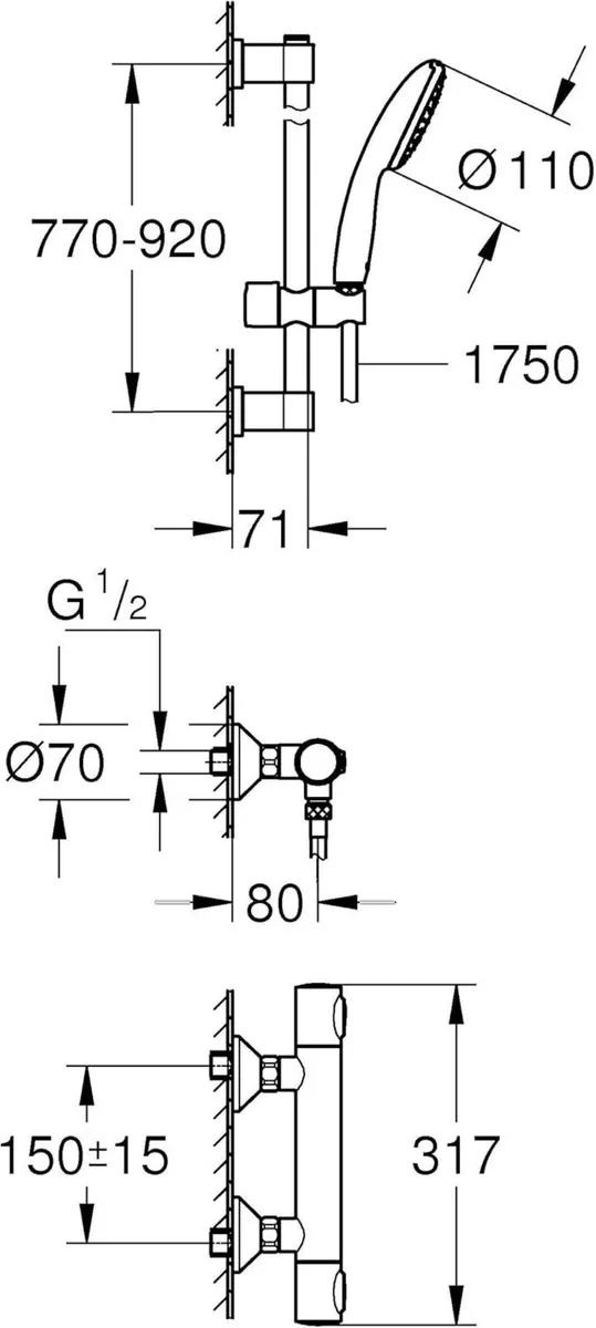 Precision Flow - Exposed Thermostatic Shower Set - Image 3