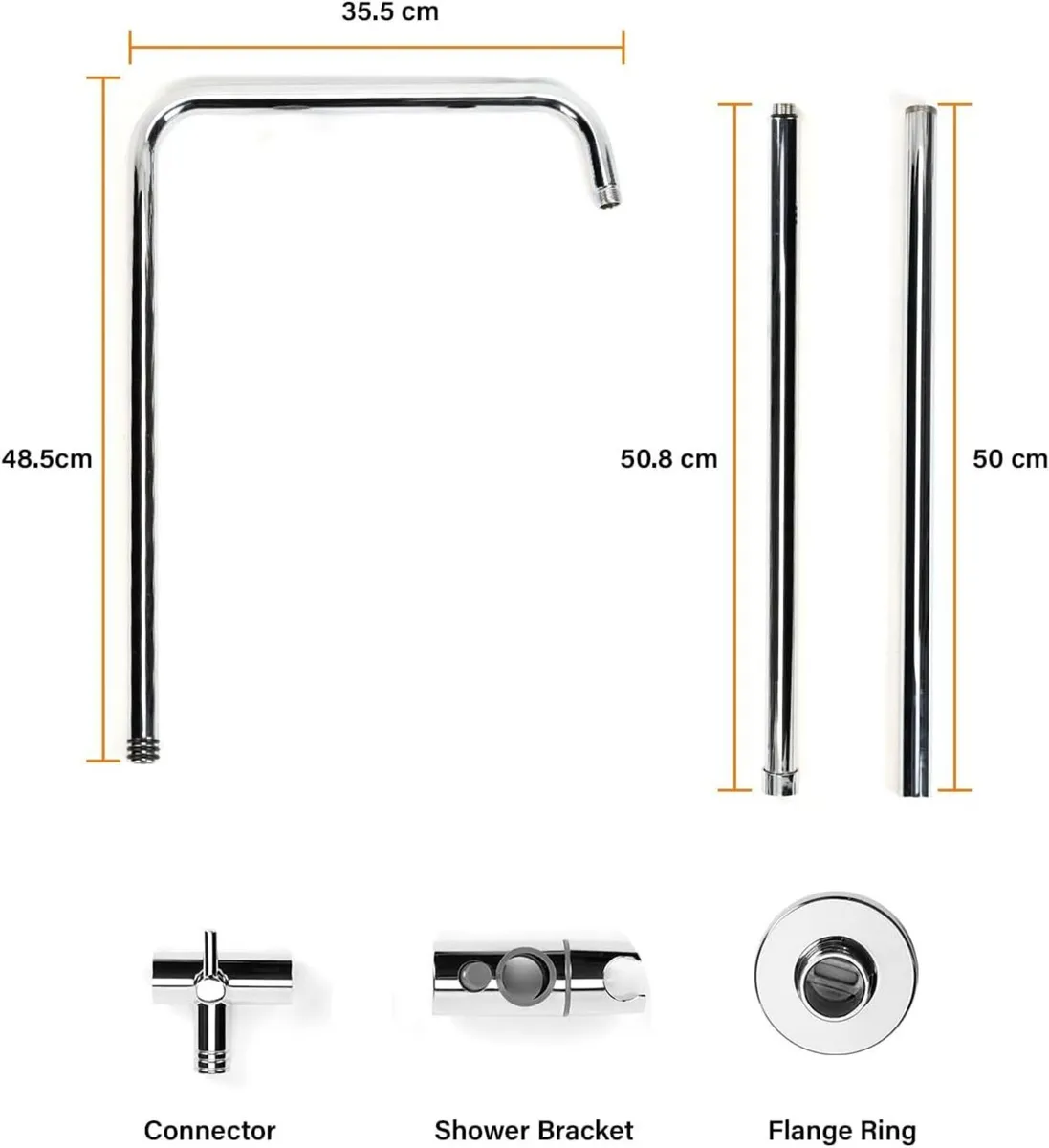 Thermostatic Shower Mixer Set with 12 Square - Image 3
