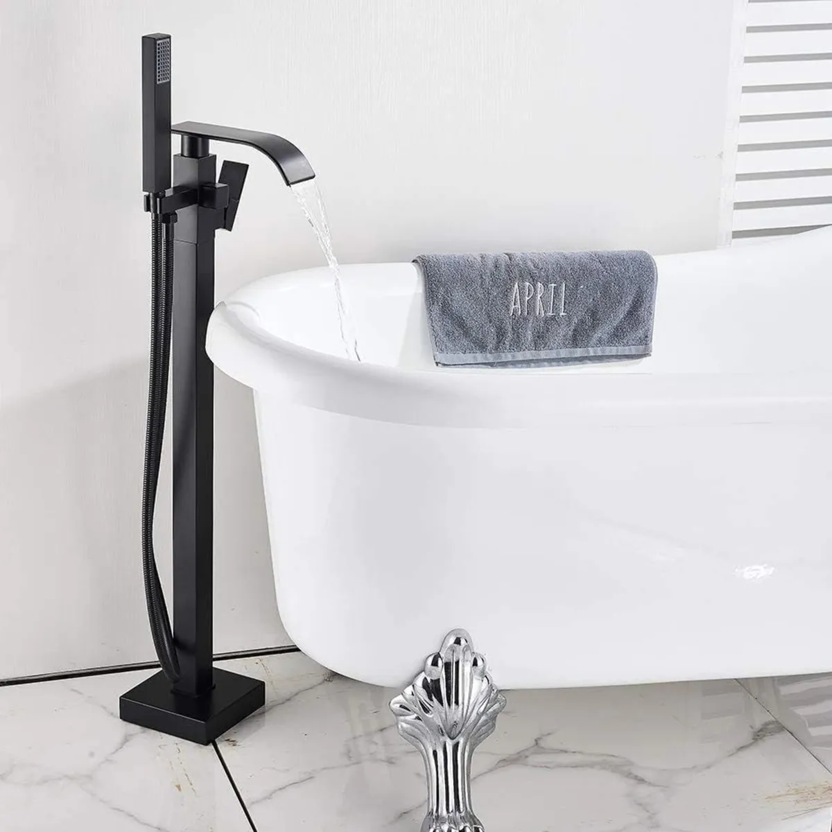 Freestanding Bath Taps Bathroom Mixer Tap Bathtub - Image 2