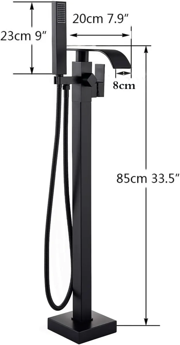 Freestanding Bath Taps Bathroom Mixer Tap Bathtub - Image 3