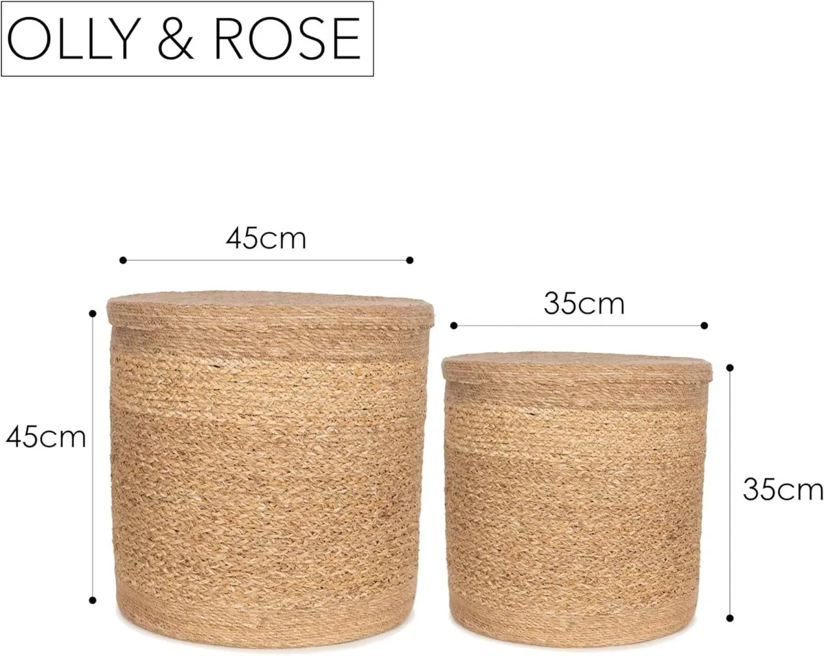 Large Storage and Laundry Baskets - Set 2 45cm - Image 3