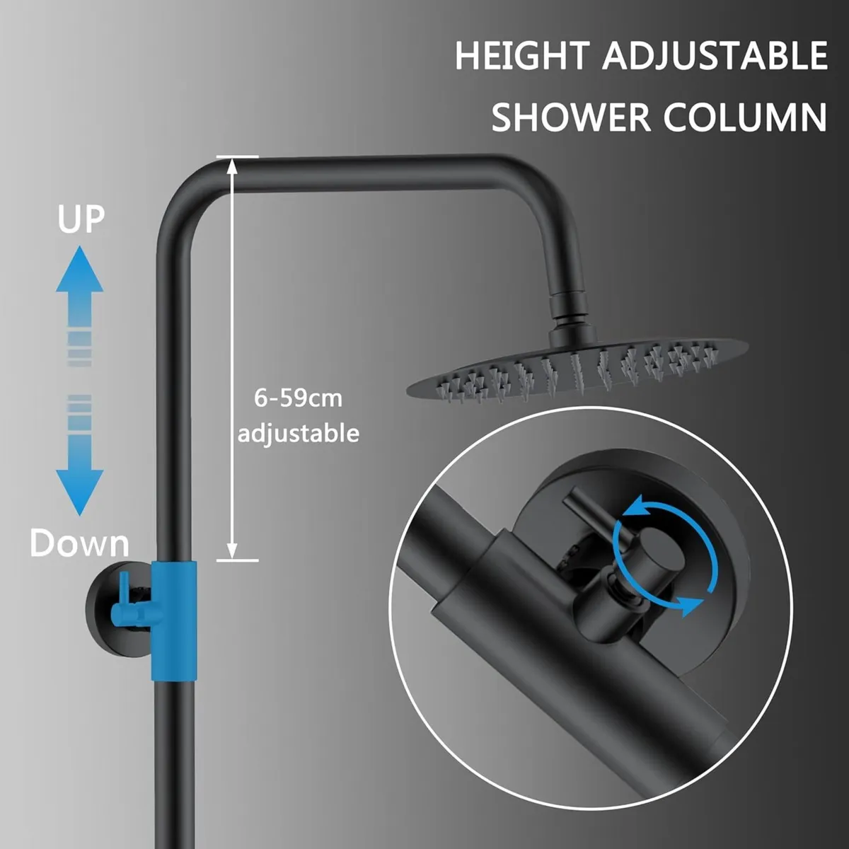 Thermostatic Shower Mixer Set 8 Rainfall 3-Mode - Image 2