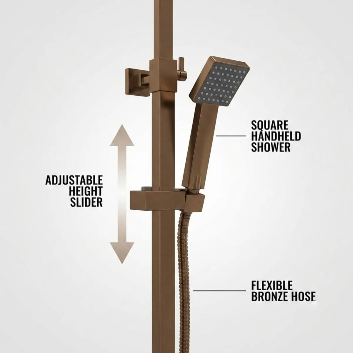 Thermostatic Shower System Mixer Set with - Image 4
