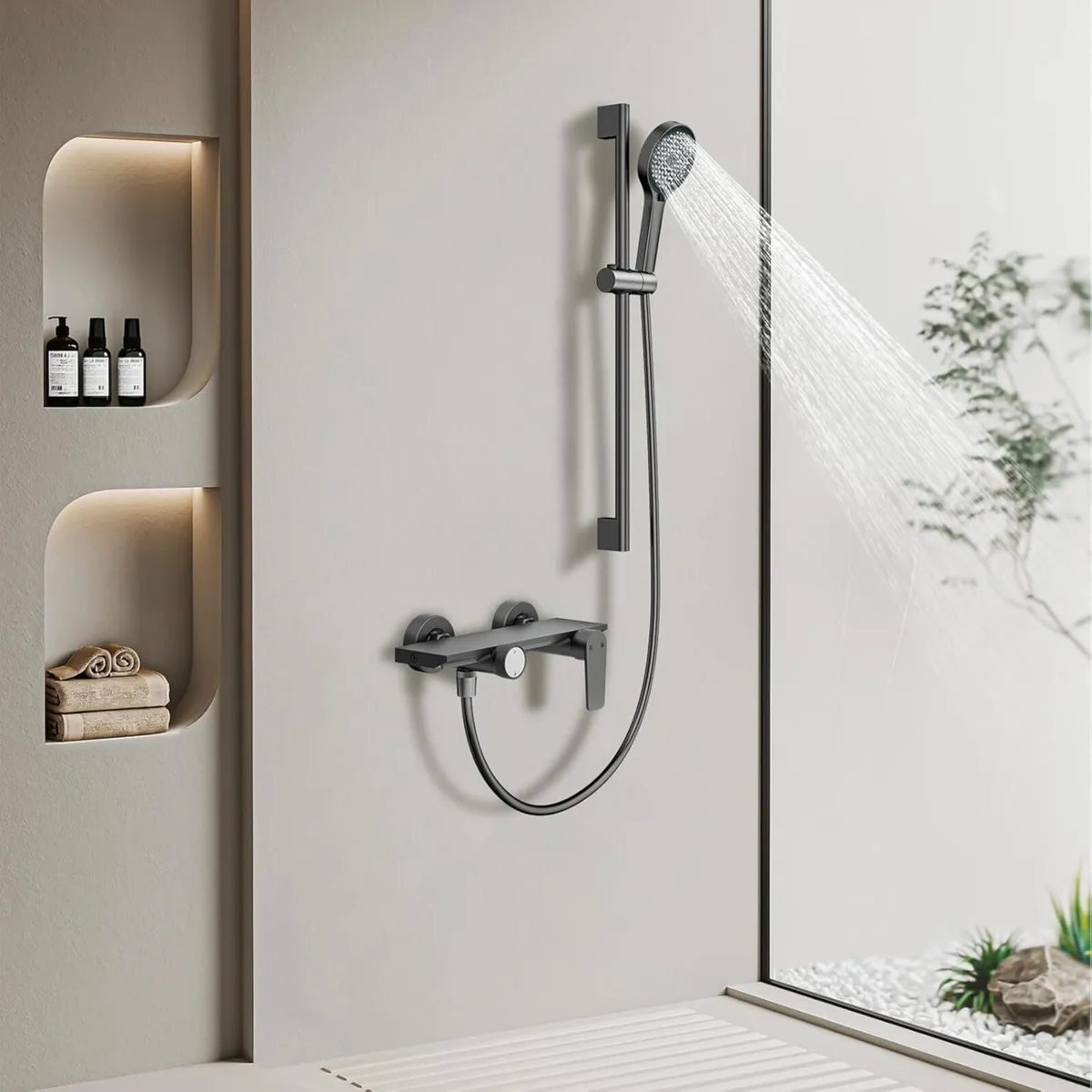 Shower Mixer Bar Kit - 2-Function Set with - Image 2