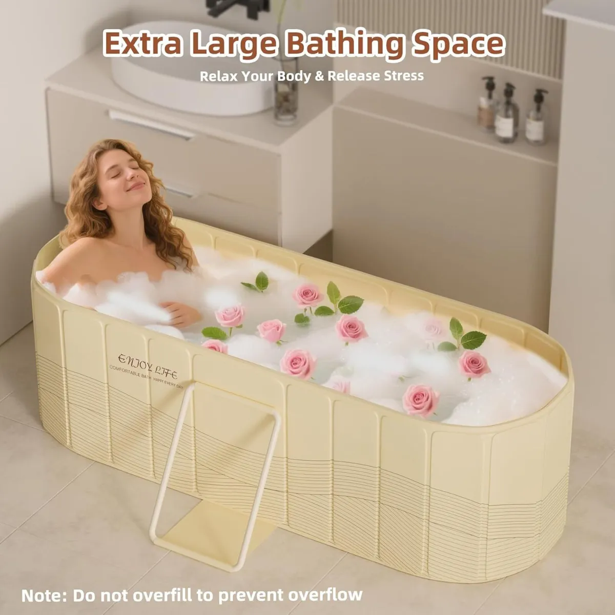 Portable Foldable Bathtub for Adults 2 in 1 Hot - Image 3