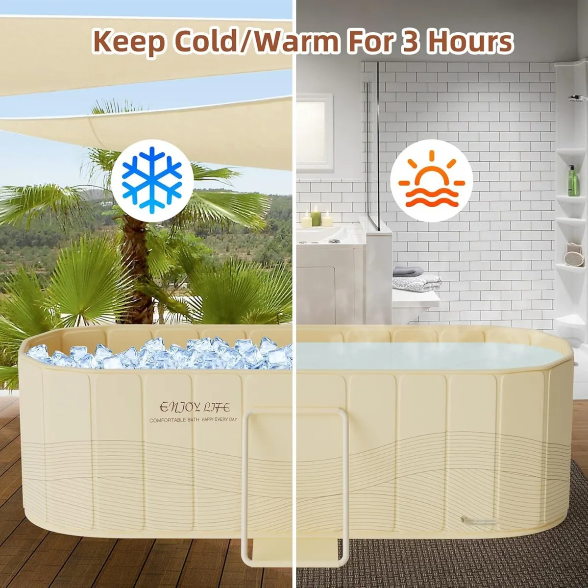 Portable Foldable Bathtub for Adults 2 in 1 Hot - Image 4