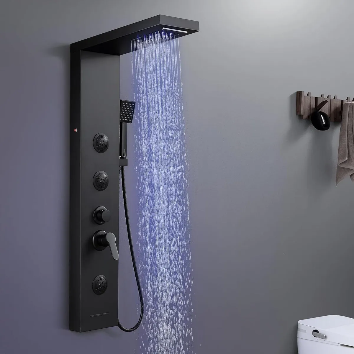 Shower Tower Panel with Mixer 6 Modes: LED - Image 1