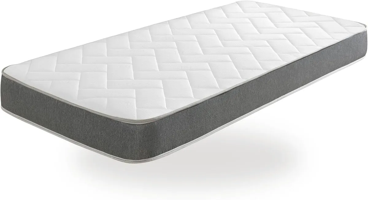 Single Mattress with Springs Memory Foam - Grey - Image 3